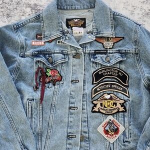 Harley-Davidson Vintage 2003 100th Anniversary Denim Jacket Size L (Fits Like M)